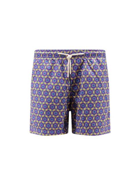 PENINSULA SWIMWEAR geometric-print drawstring swim shorts Purple P26SBS002PR01