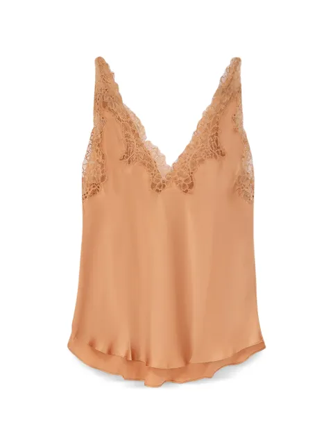 Mes Demoiselles lace-trim camisole top Orange 26WSMARTPOWDER