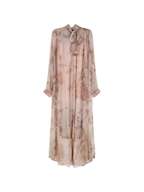 Mes Demoiselles floral-print pussy-bow maxi dress Pink 26SGRACEBEIGE