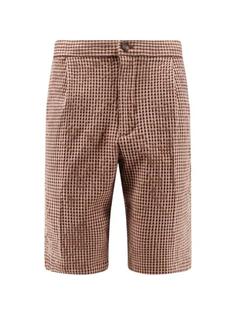 Hevo Torre Lapillo checked shorts Brown TORRELAPILLO33QL7323196