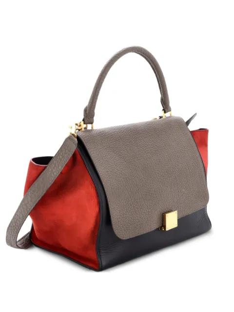 Celine Pre-Owned Tricolor Trapeze Bag Leather Medium satchel Multicolour Y8DOIT5926ARMFGE