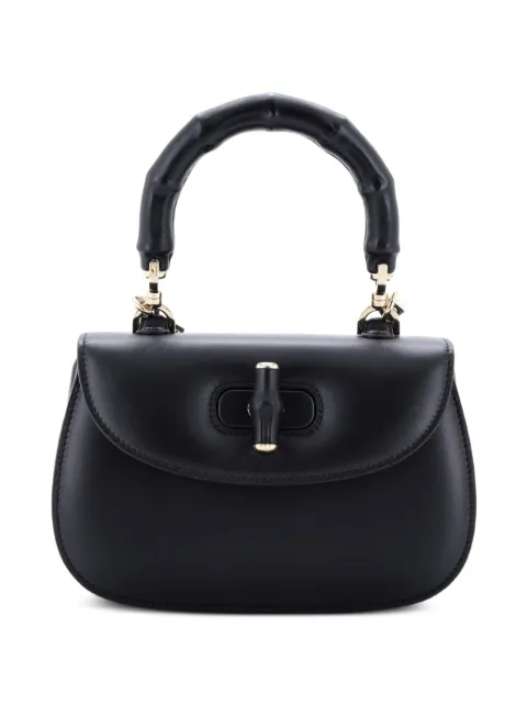 Gucci Pre-Owned Bamboo 1947 Top Handle Bag Leather Small satchel Black XUF9NEIPYILNEXT5