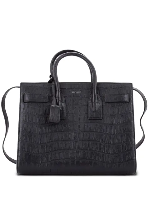 Saint Laurent Pre-Owned Sac de Jour NM Bag Crocodile Embossed Leather Small satchel Black XDUW8YNPYJ5NVPYT