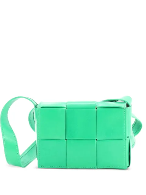 Bottega Veneta Pre-Owned Cassette Maxi Intrecciato Leather Candy crossbody bag Green N6G1SR8T0S7KP59D