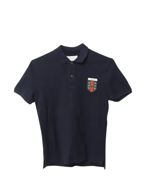 Gucci Pre-Owned Web Crest polo shirt Blue MRPPUGBCL147351M
