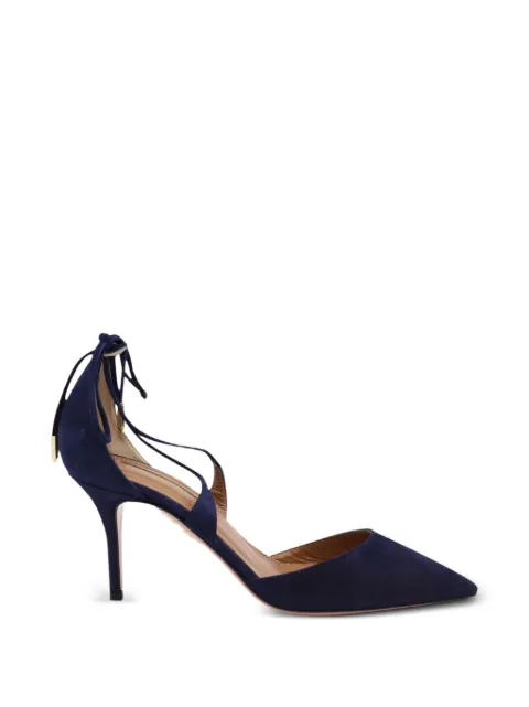 Aquazzura Very Matilde pointed-toe pumps Blue NAPPUGBSH113004W