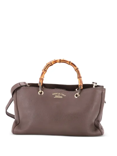 Gucci Pre-Owned Bamboo Shopper Leather Medium tote bag Brown WWCLD7WOOVQQHARW