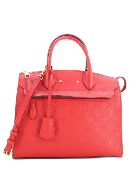 Louis Vuitton Pre-Owned Pont Neuf Handbag Monogram Empreinte Leather MM satchel Red UAH9ZINRKPWIXT56