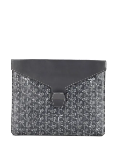 Goyard Pre-Owned Camondo Horizontal II Coated Canvas MM clutch bag Grey W2BBWRIJQTM6O4PC