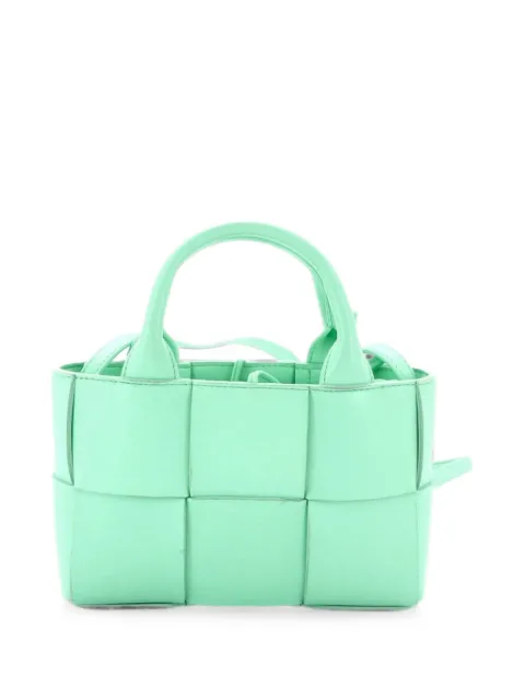 Bottega Veneta Pre-Owned Arco Maxi Intrecciato Leather Candy tote bag Blue TAED0MGP4LJPRCXZ