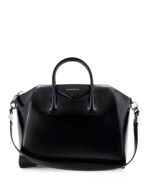 Givenchy Pre-Owned Antigona Bag Glazed Leather Medium satchel Black VWGQXIZ6K388ULEU