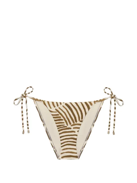 VIX PAULA HERMANNY abstract-print tie-side bikini bottoms Neutrals 26166563035X