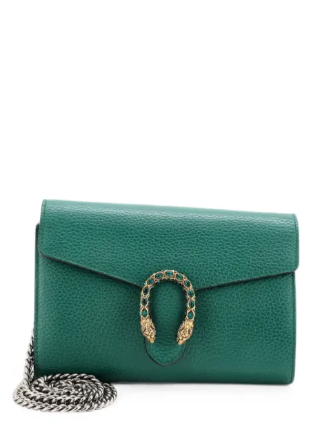 Gucci Pre-Owned Dionysus Chain Wallet Leather with Embellished Detail Small crossbody bag Green BFZQG2TJAU50HRXC