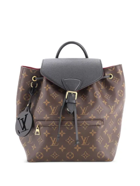 Louis Vuitton Pre-Owned Montsouris NM Monogram Canvas with Leather PM backpack Black S2XQADOXSHQZP8YD