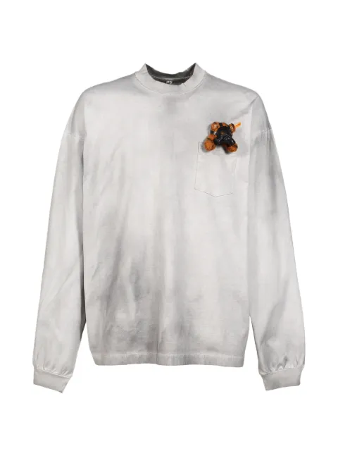 Doublet teddy-patch chest-pocket sweater Grey 26AW40CS455LGRY