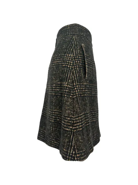 Dolce & Gabbana Pre-Owned plaid A-line mini wool skirt Brown RFCPUGBCL766614W