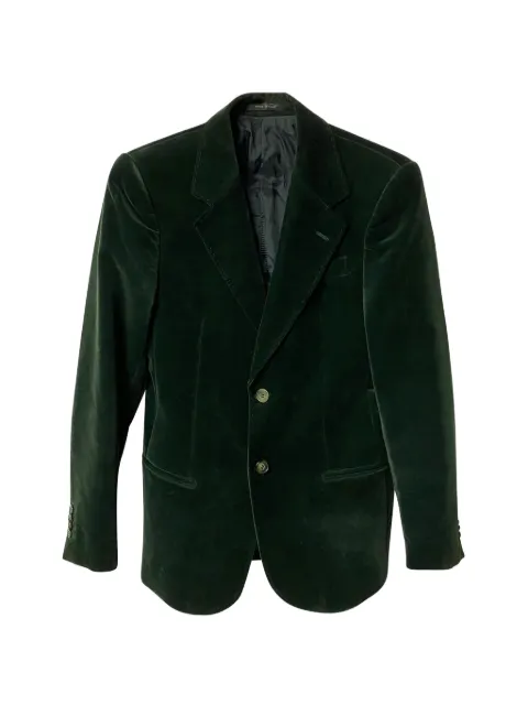 Emporio Armani Pre-Owned single-breasted velvet jacket Green HNPUGBCL094468W
