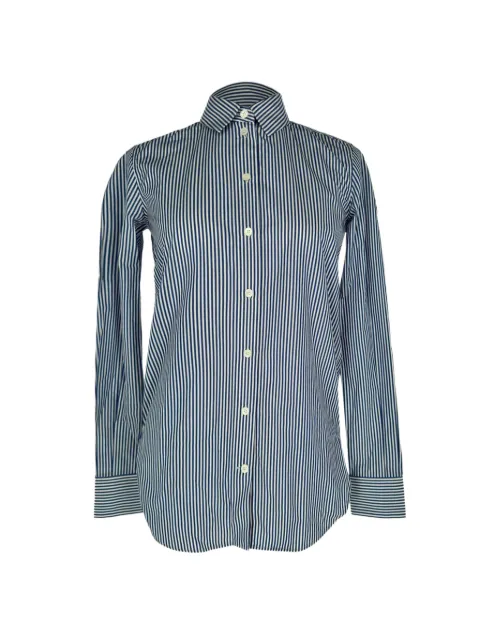 Celine Pre-Owned Classic striped cotton shirt Blue RFCPUGBCL766620W