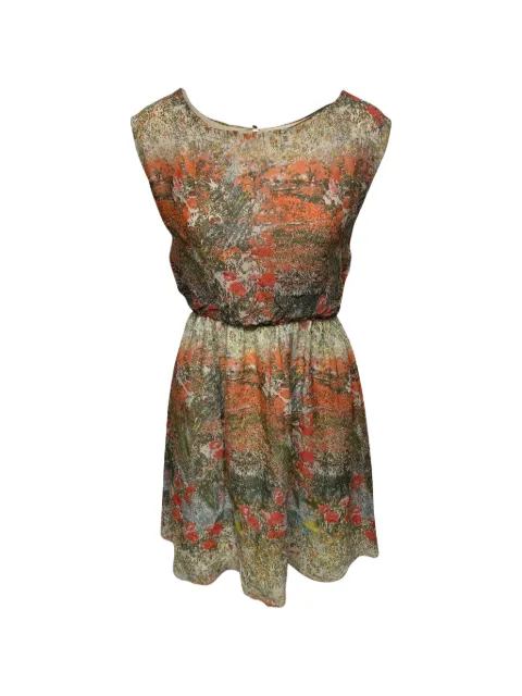 alice + olivia floral-print boat-neck dress Neutrals NAPPUGBCL081272W