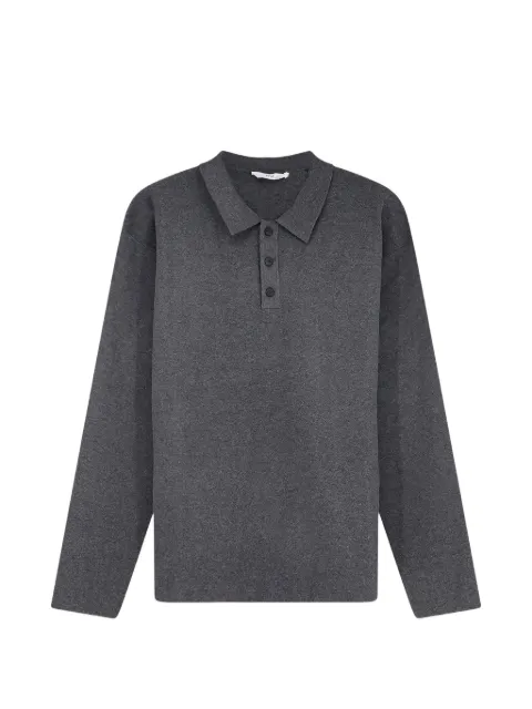 Hevo button-fastening long-sleeve polo Grey MARGRANDE1011
