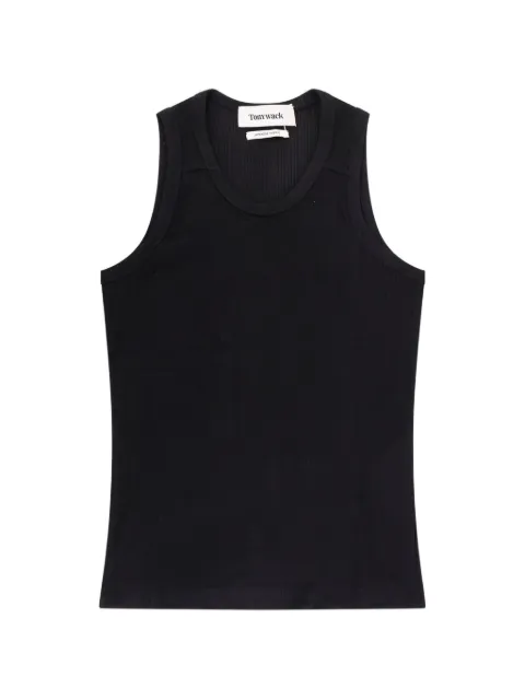 TONYWACK ribbed sleeveless tank top Black BF12TP201