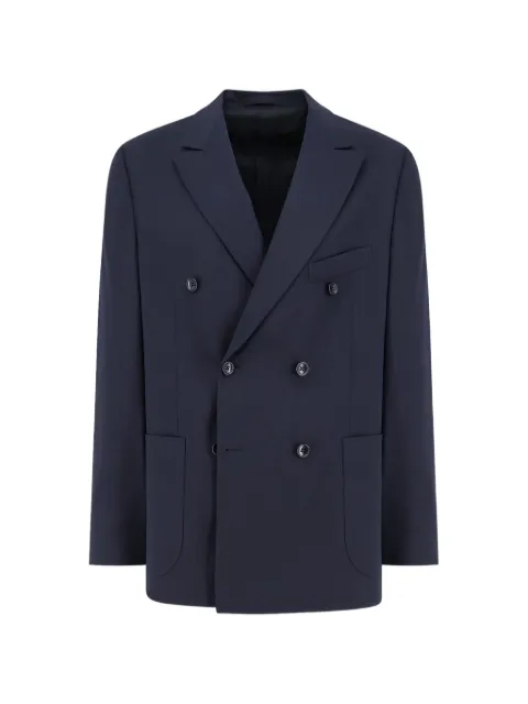 SEVEN GAUGE double-breasted peak-lapel blazer Blue BLZ000110024
