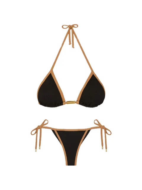 VIX PAULA HERMANNY Firenze Lily crinkled-effect bikini bottom Black 26163379