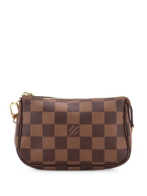 Louis Vuitton Pre-Owned Pochette Accessoires Damier Mini clutch bag Brown AC0U54B3OAWH7U7B