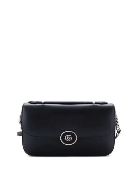 Gucci Pre-Owned Petite GG Flap Shoulder Bag Leather Small crossbody bag Black R9L3UOCQ1R6Z2M75