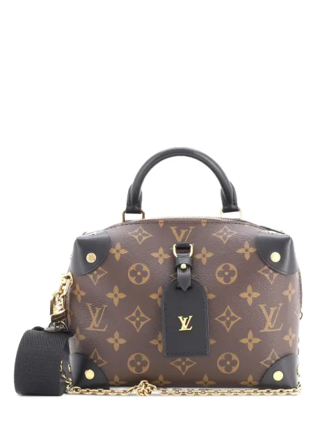 Louis Vuitton Pre-Owned Petite Malle Souple Handbag Monogram Canvas with Leather shoulder bag Black R0D1VF8EHBD2ONQZ