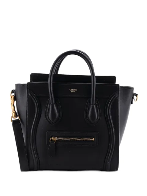Celine Pre-Owned Luggage Bag Smooth Leather Nano crossbody bag Black A4HT2LR3ARRZLO3A