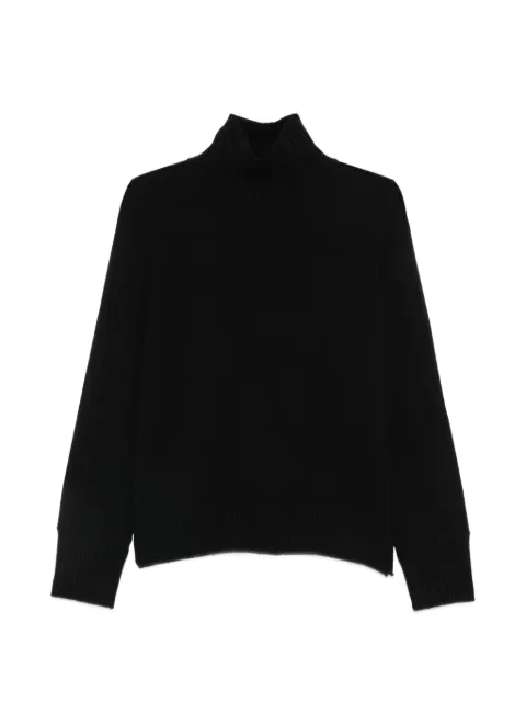 Allude ribbed-trim mock-neck sweater Black 26511173