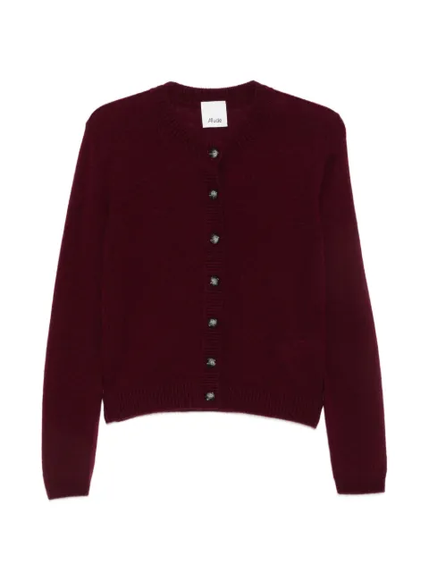 Allude button-up ribbed-trim cardigan Red 26511171