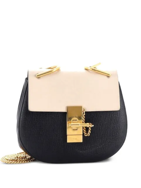 Chloé Pre-Owned Drew Perforated Leather Mini crossbody bag Black 3SGYSIRS9Q8MRHTV