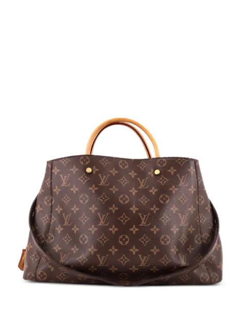 Louis Vuitton Pre-Owned Montaigne Handbag Monogram Canvas GM tote bag Brown 3JNGFTB3XXNJNOLK