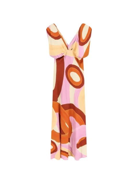 Themis Z Terra cross-back maxi dress Yellow DRS0000224