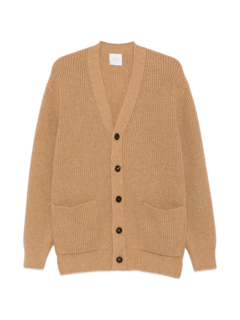 Malo ribbed-knit V-neck cardigan Neutrals UXG118F1A16E3496