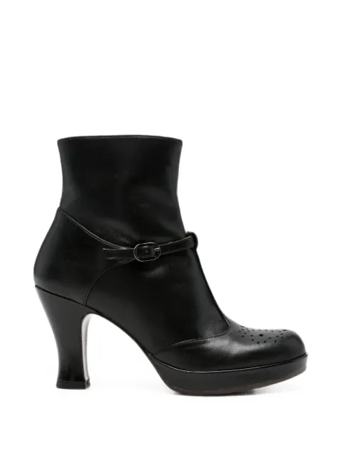 Chie Mihara perforated buckled boots Black KYLDASUCRENEGRO