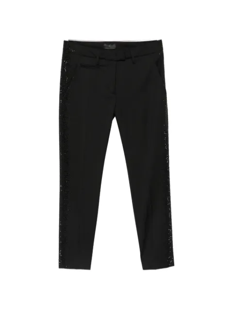 DONDUP crystal-embellished slim-fit trousers Black DP066GS0109D002W999