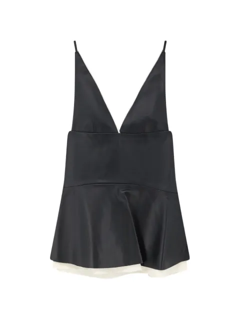LAMRONS V-neck top Black LMRS04TP4401BLACK