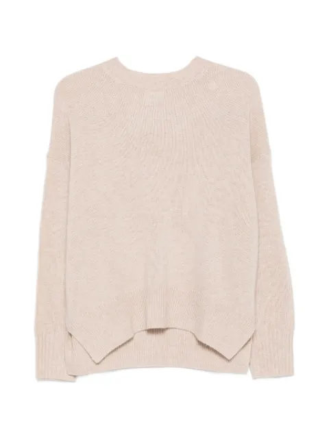 Allude ribbed-knit crew neck sweater Neutrals 26511151