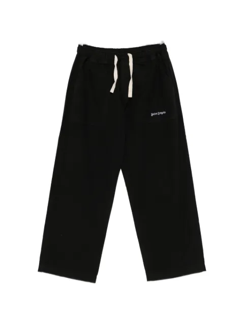 Palm Angels logo-print drawstring trousers Black PAMCA004FB0011003