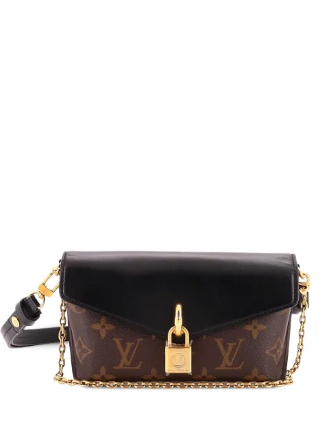 Louis Vuitton Pre-Owned Padlock on Strap Handbag Monogram Canvas and Leather crossbody bag Black K2YHJ8BHROMVK3FU