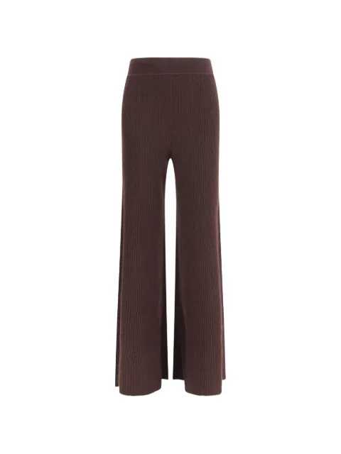 Loro Piana Camino ribbed-knit trousers Brown FAO2842
