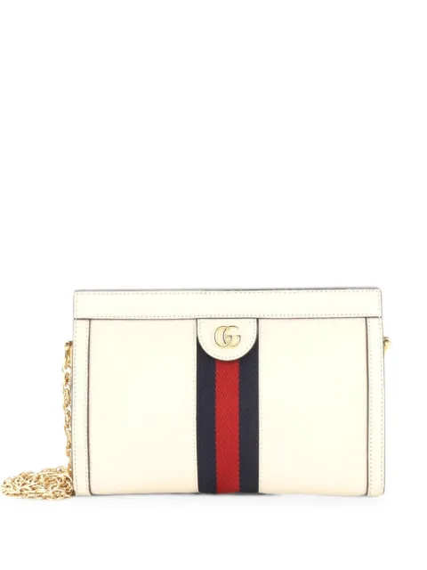 Gucci Pre-Owned Ophidia Chain Shoulder Bag Leather Small crossbody bag White E4UOVEBBRIWO6I48