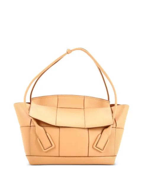 Bottega Veneta Pre-Owned Arco Bag Maxi Intrecciato Leather Medium shoulder bag Brown 9E0FKG432W1DHK8C