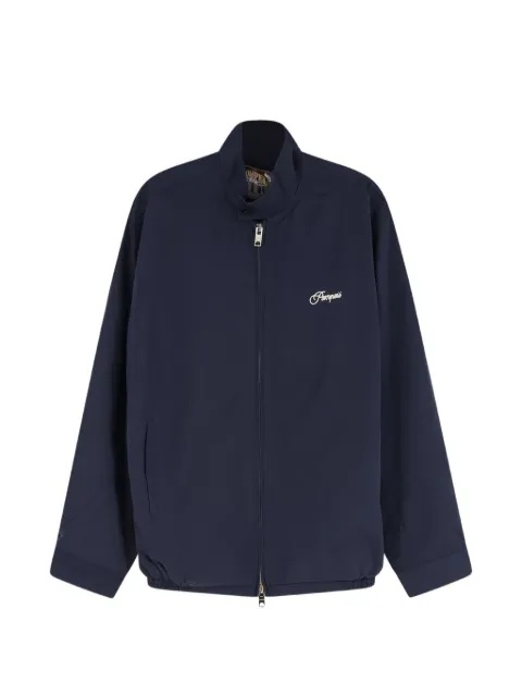 POMPEII logo-embroidered high-neck jacket Blue H20008060S2608