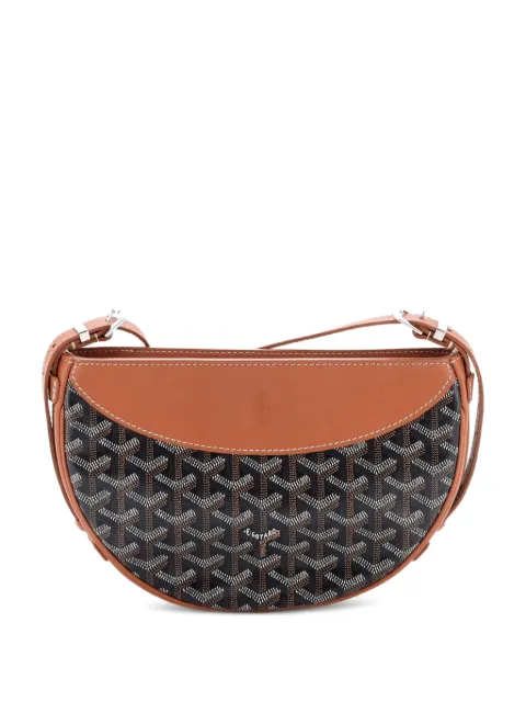 Goyard Pre-Owned Hirondelle Coated Canvas and Leather shoulder bag Brown 80C8HFKUSDZL2756