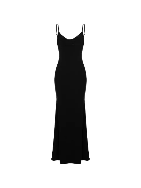 HAMZA Riviera lace-panel maxi dress Black RIVIERAMAXIDRESS