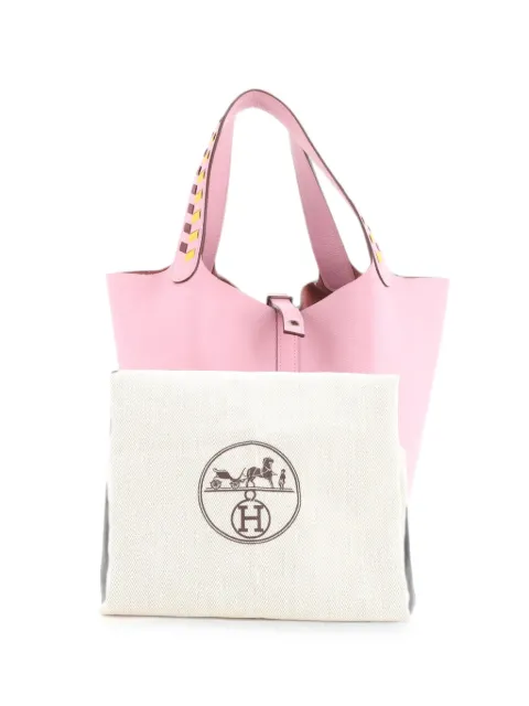 Hermès Pre-Owned Picotin Lock Bag Tressage Epsom MM tote bag Pink 1TM3W33XY6JIA2LA